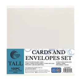 Couture Creations Card + Envelope Set - White Tall (50 Sets) CO724847