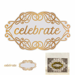 Couture Creations Gentlemans Emp Cut, Foil and Emboss - Celebrate Tag (1pc)