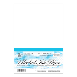 Couture Creations Synthetic Alcohol Ink Paper - White 5x7in - 200gsm (10 sheets per pack)