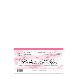 Couture Creations Synthetic Alcohol Ink Paper - White Adhesive - A4 250gsm (10 sheets per pack)