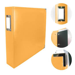 Scrapbook Classic Superior Leather D-Ring Album - Buttercup Yellow