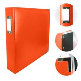 Scrapbook Classic Superior Leather D-Ring Album - Burnt Orange