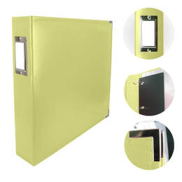 Scrapbook Classic Superior Leather D-Ring Album - Kiwi Green