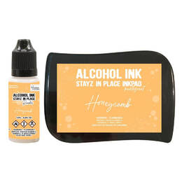 Couture Creations STAYZ IN PLACE Alcohol Ink Pad w/ 12ml Reinker - Honeycomb Pearlescent