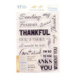 Couture Creations Stamp Set - My Thanks Sentiment (16pc) 80 x 116mm