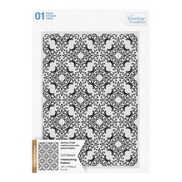 Couture Creations Stamp - Interlocking Pattern Background 5x7 (1pc)