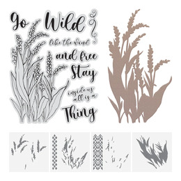 Couture Creations - Flourish & Thrive - Wild Water Peppers - Stamp, Die & Stencil 