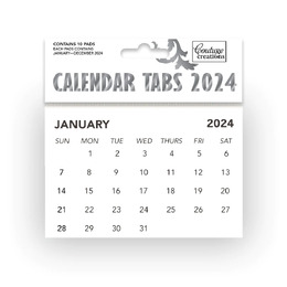 Couture Creations - 2024 Mini Calendar Tabs (10 sets Jan - Dec)