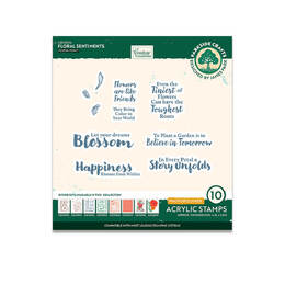 Couture Creations Stamp - Parkside Crafts Collection - Floral Sentiments (10pc)