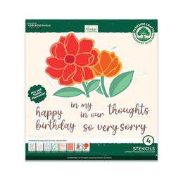 Couture Creations Stencil - Parkside Crafts Collection - Gorgeous Dahlia (4pc)