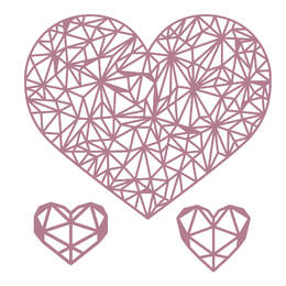 Couture Creations Geometric Hearts Cutting Die Set (3pc)