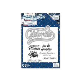 Couture Creation Stamp & Die Set - Blues by You Collection - Celebrate (8pc)
