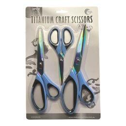 Couture Creations Titanium Craft Scissors 3pcs