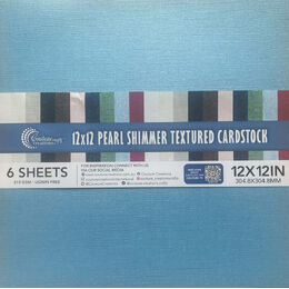 Couture Creations Pearl Shimmer Textured Cardstock 12x12 - Ocean Blue (210gsm) - 6 Sheets