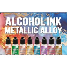 Couture Creations Alcohol Inks Metallic Alloy Bundle 12 ml x 8 Colours