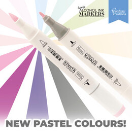 Couture Creations Twin Tip Alcohol Ink Marker Pastel Colours 12 Colours  BUNDLE