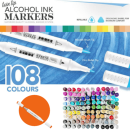 Couture Creations Twin Tip Alcohol Ink Marker Pastel Colours 12 Colours  BUNDLE