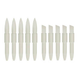 Twin Tip Alcohol Ink Marker Replacement Tips (5 Flexible Brush Tips, 5 Firm Chisel Tips)