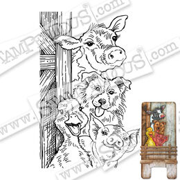 Stampendous Cling Stamp - Funny Farm