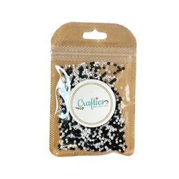 Crafties Co. Seed Beads Black White Mix 2 mm