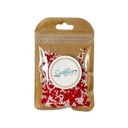 Crafties Co. Seed Beads Red/White Mix 2 mm