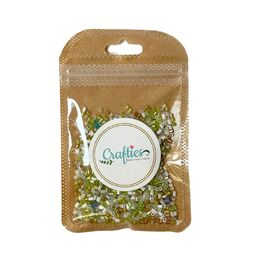 Crafties Co. Tube Seed Beads Pastel Green Mix 2.5 mm