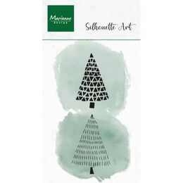 Marianne Design Clear Stamps - Silhouette Art Merry Trees CS1202