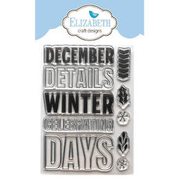 Elizabeth Craft Clear Stamps - December Details CS273