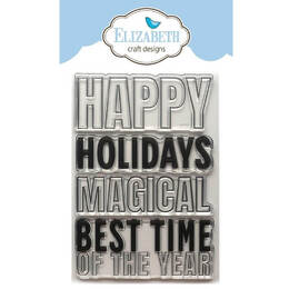 Elizabeth Craft Clear Stamps - Happy Holidays CS274