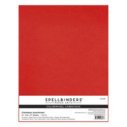Spellbinders Christmas Assortment ColorWheel Cardstock 8.5 x 11" - 10 Sheets CSA-026