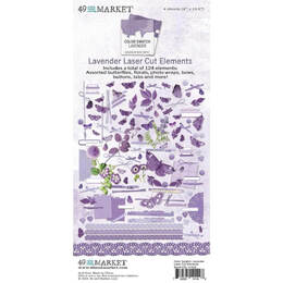 49 And Market Color Swatch: Lavender Laser Cut Outs - Elements