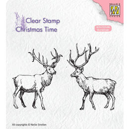 Nellie Snellen Christmas Time Clear Stamps - Two Reindeer CT028