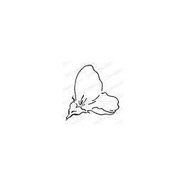 Impression Obsession Cling Stamp - Hollyhock Bloom D20919