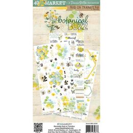 49 And Market Rub-On Transfer Set 6"X12" - Botanical Buzz