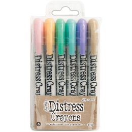 Tim Holtz Distress Crayons Set #5 (6 pcs) Water-Reactive Pigments