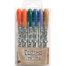 Tim Holtz Distress Crayons Set #9 (6 pcs) Water-Reactive Pigments