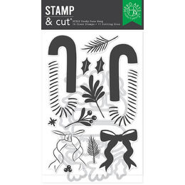 Hero Arts Stamp & Cut Set - Candy Cane Season Collection - Candy Cane Swag DC322