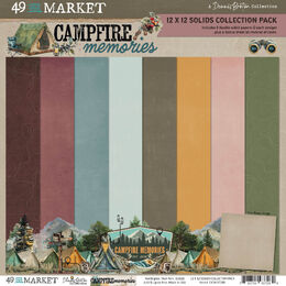 49 And Market Solids Paper Pad 12"X12" - Campfire Memories