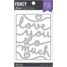 Hero Arts Fancy Dies - Love You So Much Cover Plate DF188