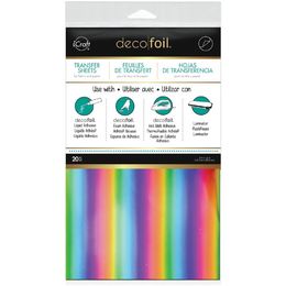 Deco Foil Transfer Sheets 6"X12" 20/Pkg - Rainbow