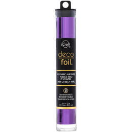 Deco Foil Transfer Sheets 6"X12" 5/Pkg - Purple