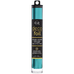 Deco Foil Transfer Sheets 6"X12" 5/Pkg - Aqua