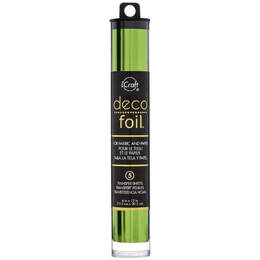 Deco Foil Transfer Sheets 6"X12" 5/Pkg - Spring Green