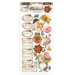Stamperia Adhesive Chipboards 15X30cm - Garden Of Promises DFLCB56