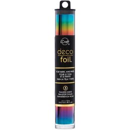 Deco Foil Specialty Transfer Sheets 6"X12" 5/Pkg - Rainbow
