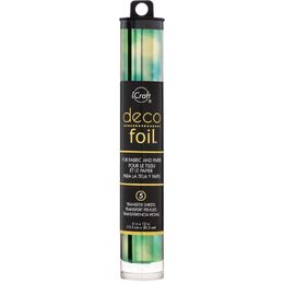 Deco Foil Specialty Transfer Sheets 6"X12" 5/Pkg - Emerald Watercolor