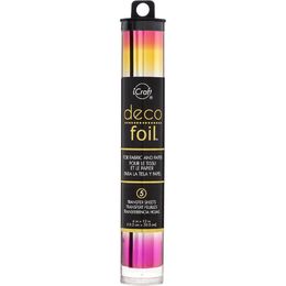 Deco Foil Specialty Transfer Sheets 6"X12" 5/Pkg - Summer Rainbow