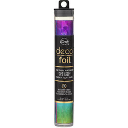 iCraft DECO FOIL Specialty Transfer Sheets 6"X12" 5/Pkg - Rainbow Shattered Glass