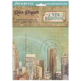 Stamperia Rice Paper Backgrounds A6 8/Pkg - A New Beginning DFSAK6052