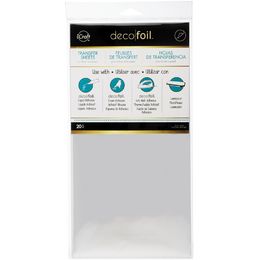 Deco Foil Transfer Sheets 6"X12" 20/Pkg - Silver
